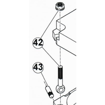 Kulzer Palajet Flask Eye-bolt incl. nut for flask - Bolt and Nut, 1 pc (66052745) - Diagram Part Part 42